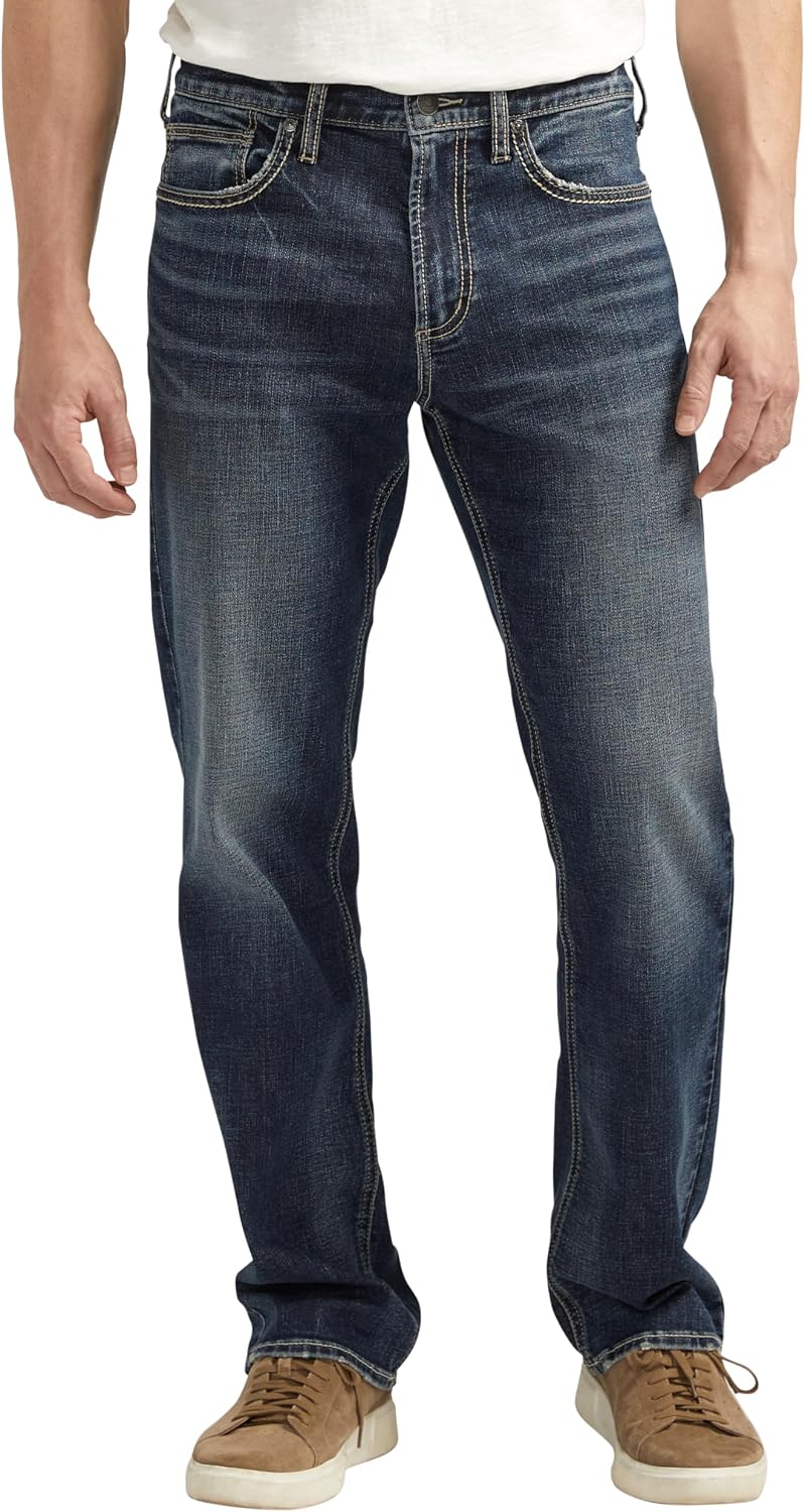 81Ox77a9jtL._AC_SL1500_.jpg Men's Classic Fit Straight Leg Jeans - Image 1