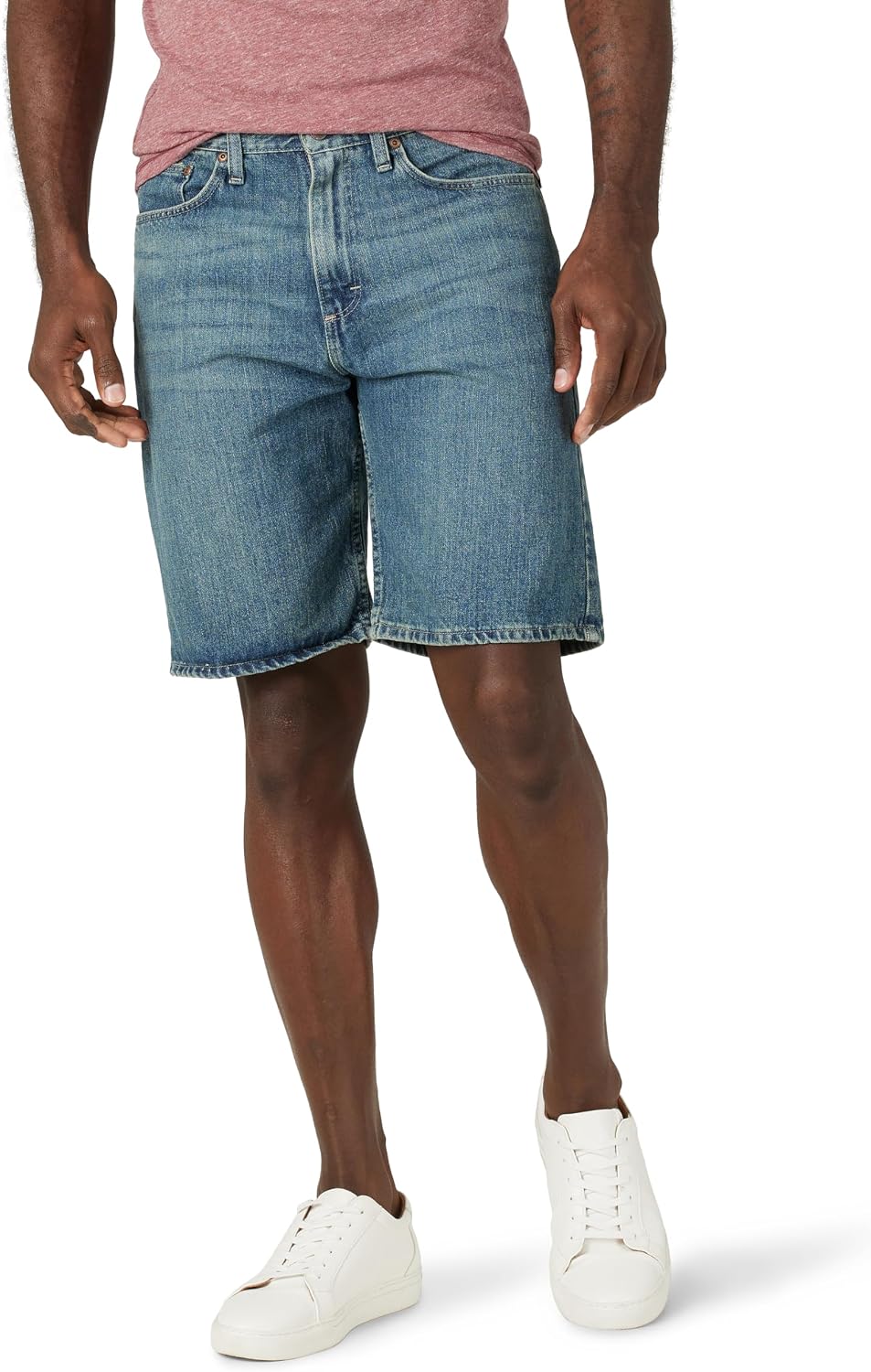 81uc05PAl8L._AC_SL1500_.jpg Men's Classic Loose-Fit 5-Pocket Denim Shorts - Image 1