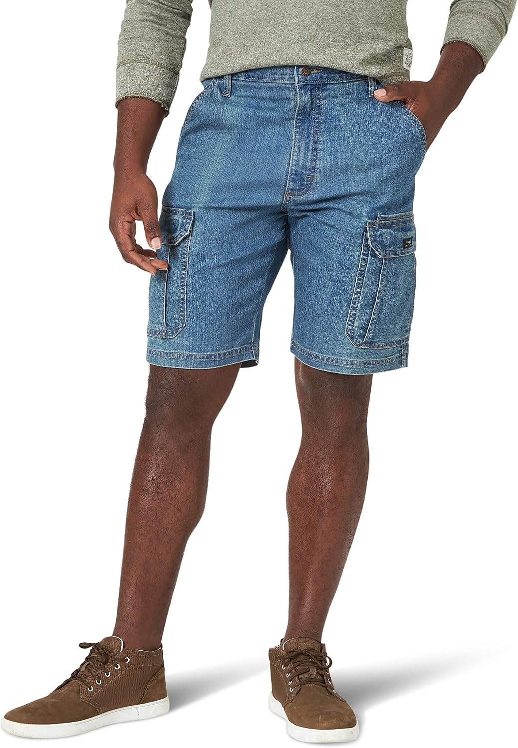 91JqCQKZbTL._AC_SL1500_.jpg Men's Classic Stretch Cargo-Style Shorts - Image 1